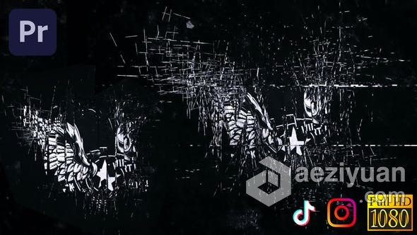 零乱线条标志Grunge Logo Reveal神秘紧张感PR模板片头动画 Dark Glitch - Grunge Logo Reveal Premiere零乱,线条,标志,grunge,logo - AE资源网 www.aeziyuan.com