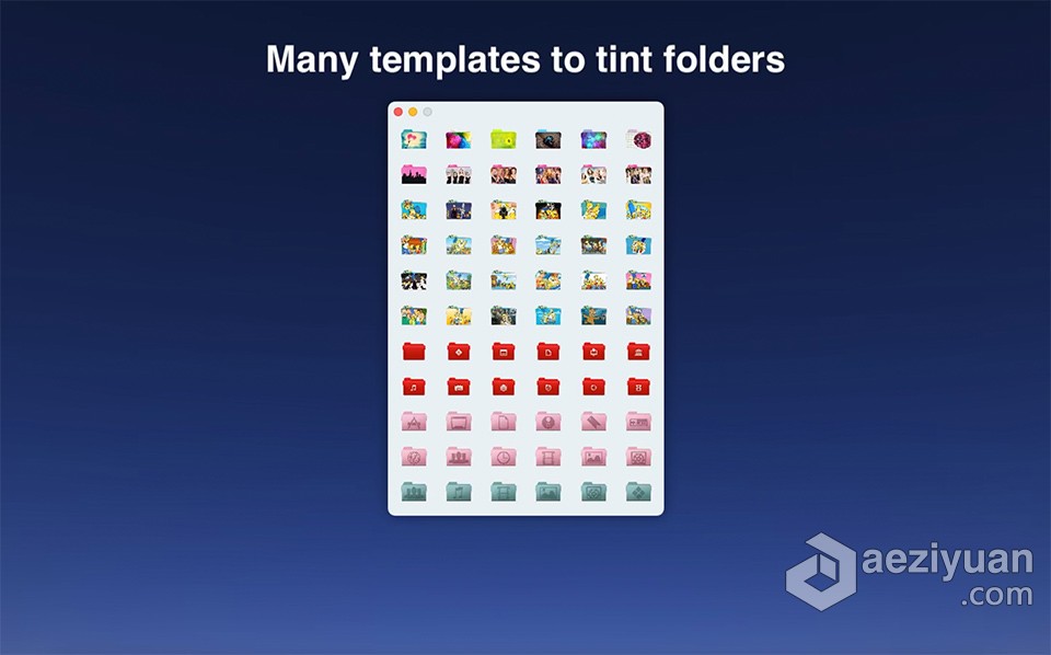 Color Folder v3.0 for Mac 中文激活版 文件夹设计工具下载color,folder,中文,激活,文件夹 - AE资源网 www.aeziyuan.com