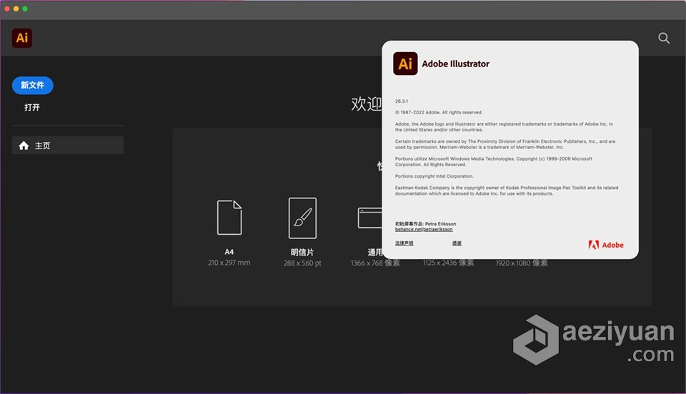 Ai 2022苹果版 Illustrator 2022 v26.3.1 for Mac 中文激活版 intel/M1通用苹果,illustrator,2022,中文,激活 - AE资源网 www.aeziyuan.com