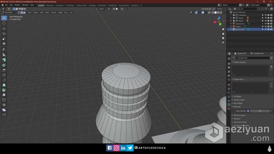 Blender国际象棋与棋盘完整实例制作视频教程blender,国际象棋,完整,实例,视频教程 - AE资源网 www.aeziyuan.com