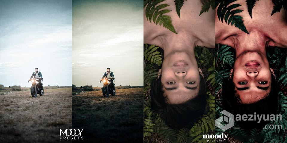 MoodyPresets - 穆迪情绪人像Lr预设捆绑包60个Lr预设 Moody presets穆迪,情绪,人像,预设,捆绑 - AE资源网 www.aeziyuan.com