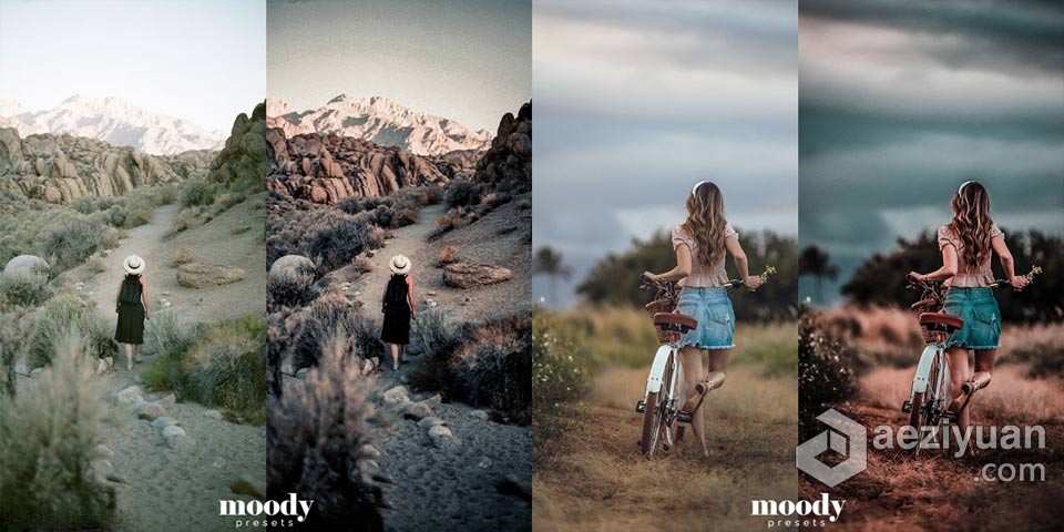 MoodyPresets - 穆迪情绪人像Lr预设捆绑包60个Lr预设 Moody presets穆迪,情绪,人像,预设,捆绑 - AE资源网 www.aeziyuan.com