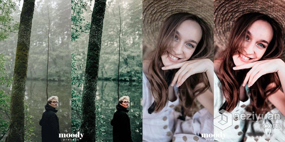 MoodyPresets - 穆迪情绪人像Lr预设捆绑包60个Lr预设 Moody presets穆迪,情绪,人像,预设,捆绑 - AE资源网 www.aeziyuan.com