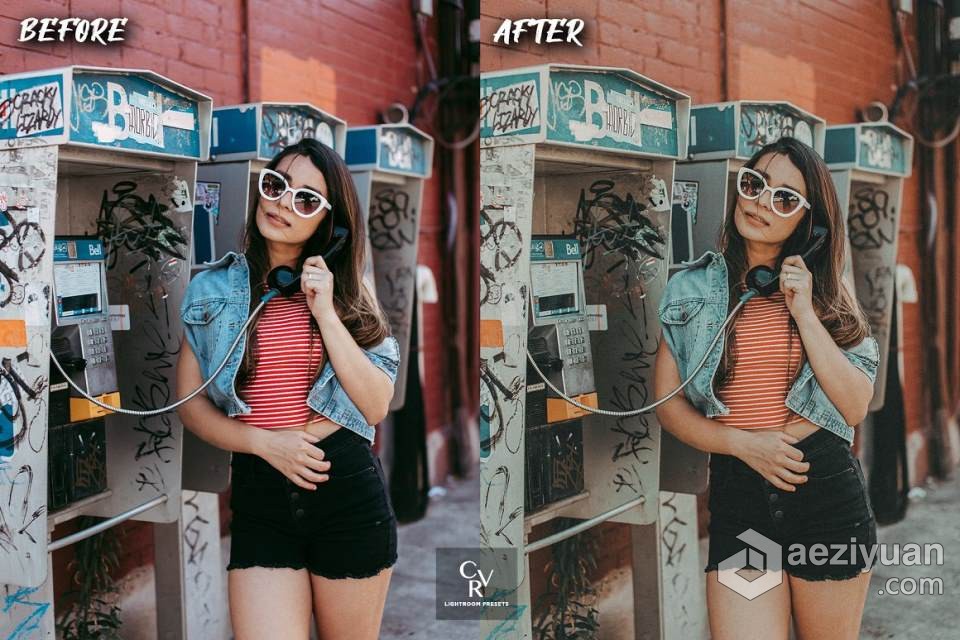 90年代复古电影胶片感Lightroom预设 10 Retro 90's Lightroom Presets - AE资源网 www.aeziyuan.com