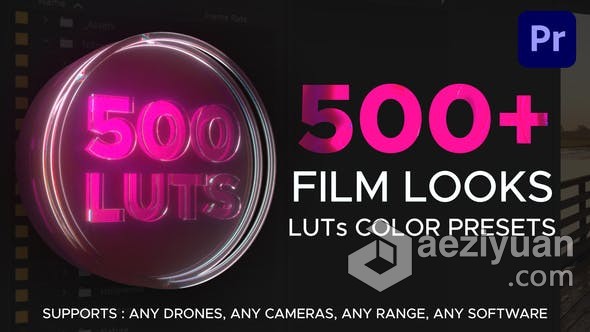 PR模板预设 - Premiere视频调色500+种LUTs颜色预设 LUTs Color Presets for Premiere Pro模板,预设,premiere,视频,调色 - AE资源网 www.aeziyuan.com