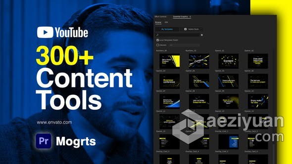 300+ Content Tools媒体视频制作元素编辑设计PR模板工程文件下载content,媒体,视频制作,元素,编辑 - AE资源网 www.aeziyuan.com