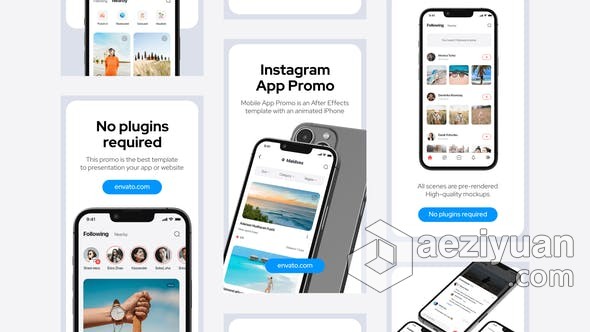 AE模板-手机竖屏展示APP应用程序介绍网站推广产品宣传视频工程文件下载ae模板,手机,展示,应用程序,介绍 - AE资源网 www.aeziyuan.com