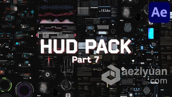 AE模板-HUD高科技Part7含150多种全息信息图科幻屏幕界面UI技术元素工程文件下载多种,科幻,屏幕,界面,元素 - AE资源网 www.aeziyuan.com