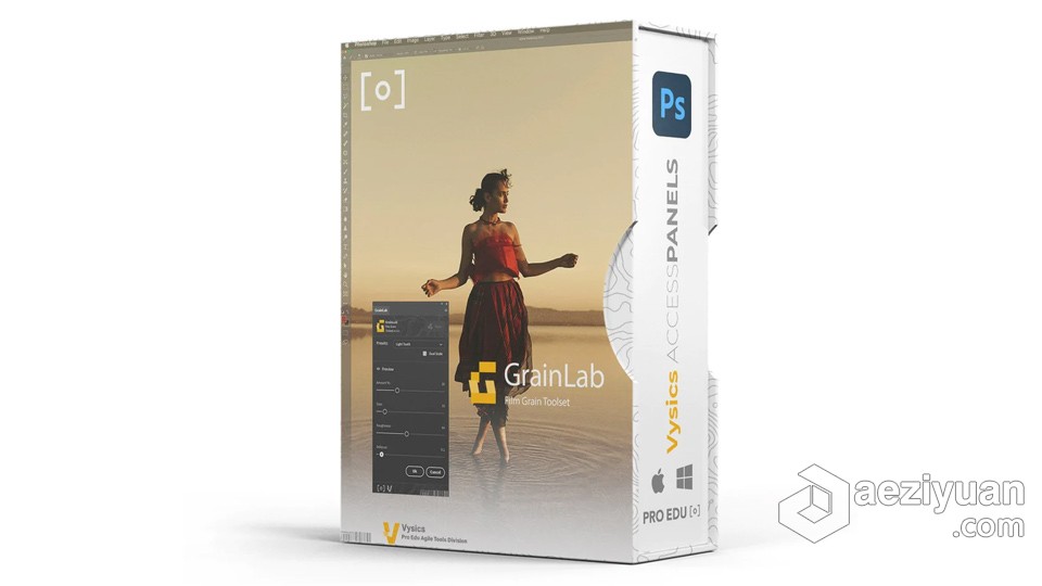 PROEDU - 胶片颗粒工具箱PS扩展插件- GrainLab for Photoshop 附中文字幕教程PROEDU,GrainLab插件,胶片颗粒,PS插件 - AE资源网 www.aeziyuan.com