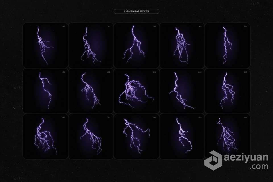 【PS笔刷/模板】117个雷击闪电镜头光线光晕效果矢量图片PS形状笔刷 Lightning bolts &amp; lens flares bundlePS笔刷,Photoshop笔刷,Brushes,Photoshop Brushes,PS Brushes - AE资源网 www.aeziyuan.com