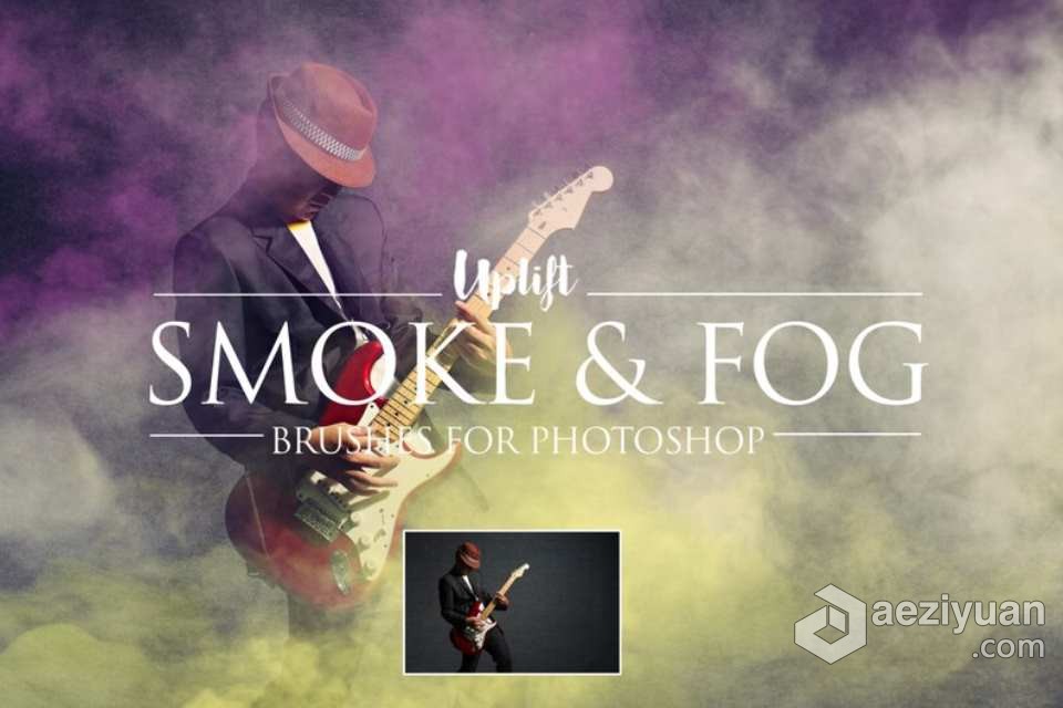 【PS笔刷】15款烟雾缭绕烟尘雾气弥漫PS笔刷 Smoke &amp; Fog Brushes for PhotoshopPS笔刷,Photoshop笔刷,Brushes,Photoshop Brushes,PS Brushes - AE资源网 www.aeziyuan.com