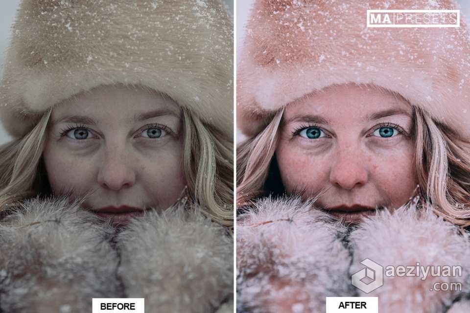 10个冬季通透人像调色Lightroom预设 WINTER SNOW Lightroom Presets冬季,人像,调色,lightroom,预设 - AE资源网 www.aeziyuan.com