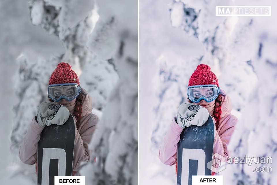 10个冬季通透人像调色Lightroom预设 WINTER SNOW Lightroom Presets冬季,人像,调色,lightroom,预设 - AE资源网 www.aeziyuan.com