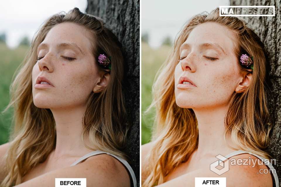 自然光胶片感人像lr预设 NATURAL – Mobile &amp; Desktop Lightroom Presets自然光,人像,预设,natural,mobile - AE资源网 www.aeziyuan.com