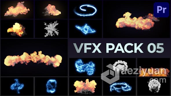 PR模板-爆炸能量火焰薄雾蒸汽粒子逼真元素效果VFX Elements Pack下载模板,爆炸,能量,火焰,薄雾 - AE资源网 www.aeziyuan.com