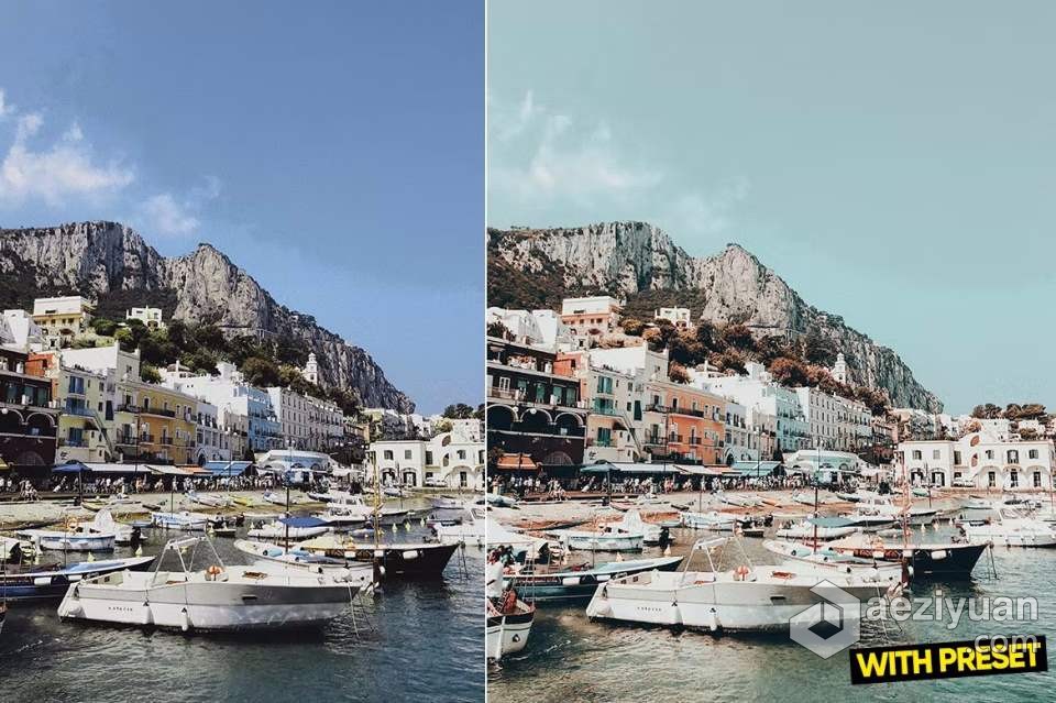 ARTA Presets-意大利旅拍电影风光调色Lightroom预设 Capri Pro Presets意大利,风光,调色,lightroom,预设 - AE资源网 www.aeziyuan.com