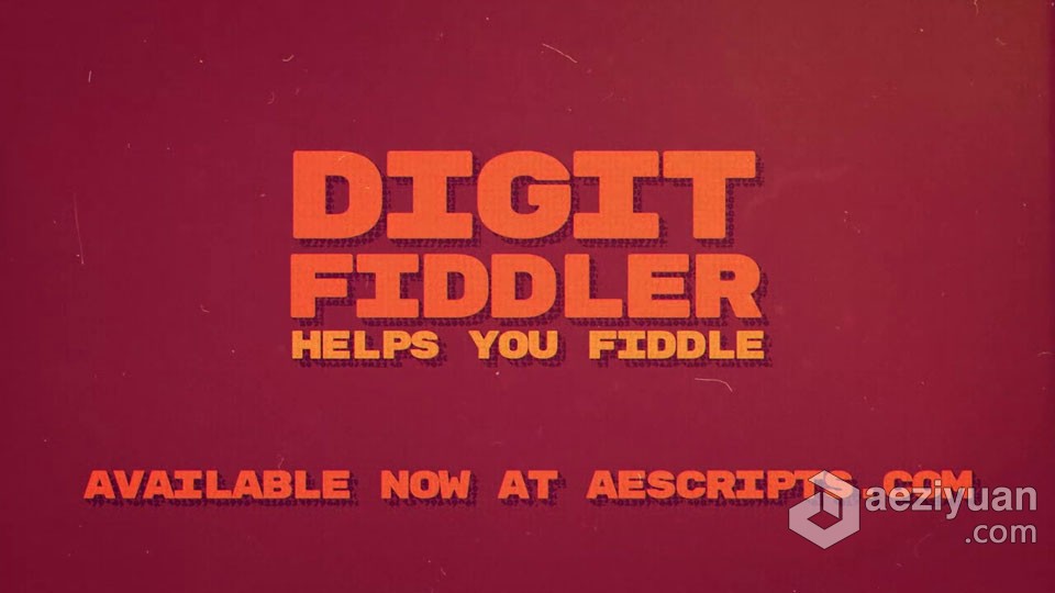 中文汉化AE插件-时间百分比数字滚动动画AE插件 Digit Fiddler v1.3.8 Win/Mac中文,汉化,插件,时间,百分比 - AE资源网 www.aeziyuan.com