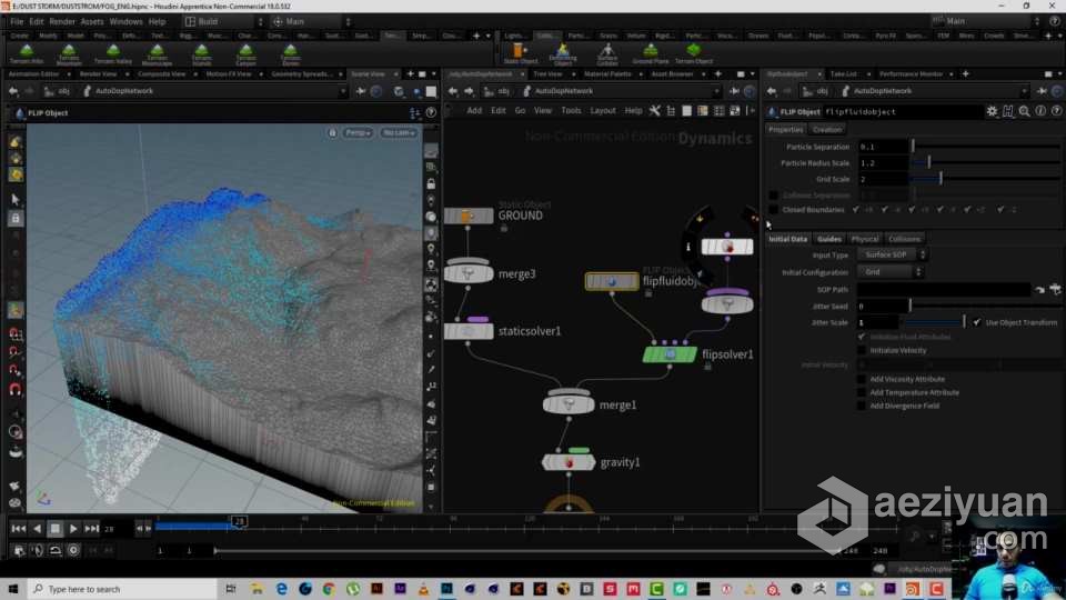 Houdini中Pyro火焰影视级特效制作视频教程 中文字幕houdini,火焰,影视,视频教程,中文字幕 - AE资源网 www.aeziyuan.com