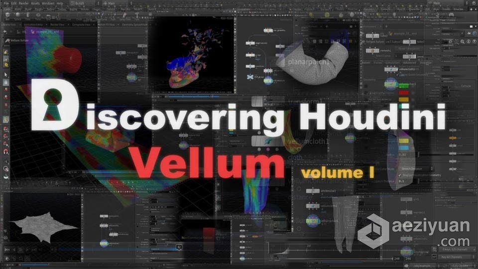 Houdini中Vellum布料模拟技术训练视频教程houdini,布料,技术训练,视频教程 - AE资源网 www.aeziyuan.com