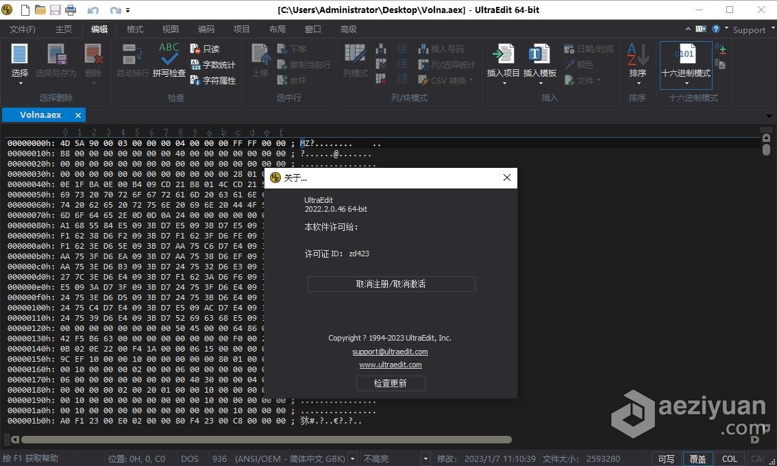 UltraEdit 2022.2 文本代码编辑器 UltraEdit 29.2.0.46 中英版本 含注册机 WIN系统下载UltraEdit,UltraEdit中文版,UltraEdit破解版,UltraEdit注册机,UltraEdit最新版 - AE资源网 www.aeziyuan.com