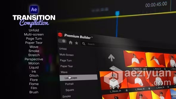 AE脚本/模板-Transition Compilation 200种横屏竖屏转场脚本与模板预设脚本,模板,compilation,转场,预设 - AE资源网 www.aeziyuan.com
