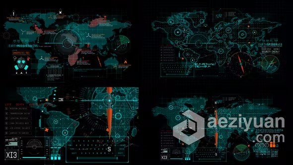 AE模板-HUD UI Earth高科技信息图表用户界面地球效果AE模板下载信息图表,用户界面,地球,效果,ae模板 - AE资源网 www.aeziyuan.com