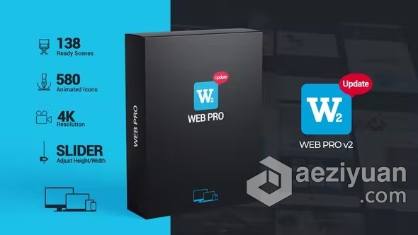 AE模板-Web Pro v2 130个预制页面设计布局展示动画AE模板下载预制,布局,展示,动画,ae模板 - AE资源网 www.aeziyuan.com