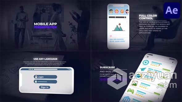 AE模板-Mobile App Presentation移动应用程序演示宣传视频AE模板下载ae模板,presentation,移动应用,应用程序,演示 - AE资源网 www.aeziyuan.com