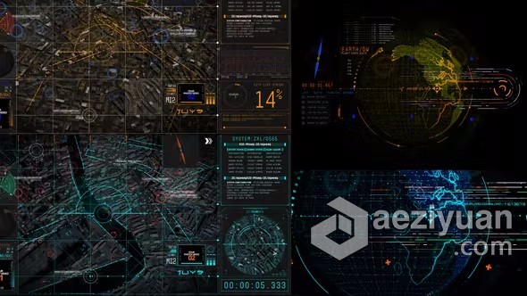 AE模板-HUD UI Earth信息图表科技地球地形动画视频AE模板下载信息图表,科技,地球,地形,动画 - AE资源网 www.aeziyuan.com