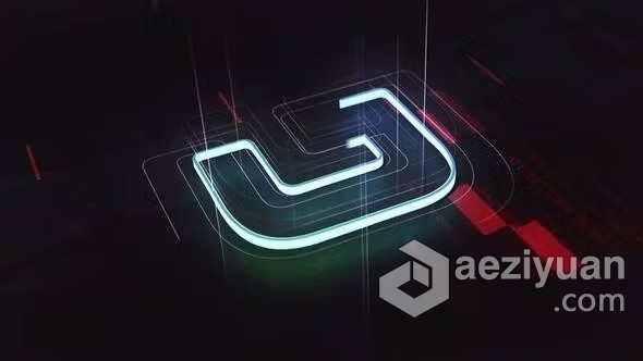 AE模板-赛博朋克风格标志轮廓渐变绘制科技LOGO动画AE模板下载朋克风格,标志,轮廓,渐变,绘制 - AE资源网 www.aeziyuan.com