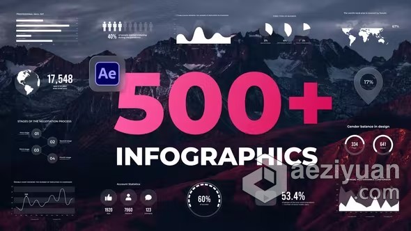 AE模板-Infographics 500种信息图表动画AE模板下载信息图表,动画,ae模板,下载 - AE资源网 www.aeziyuan.com