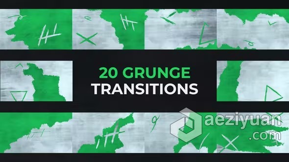 AE模板-Grunge Transitions 20组复古纹理遮罩视频过渡AE模板下载transition,纹理,视频,过渡,ae模板 - AE资源网 www.aeziyuan.com