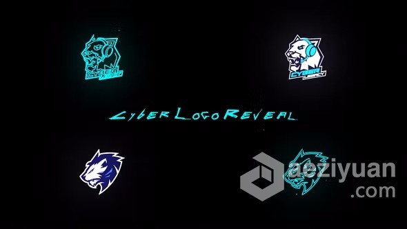 AE模板-Cyber Logo Reveal像差抽象高科技故障标志动画AE模板下载logo,reveal,像差,抽象,故障 - AE资源网 www.aeziyuan.com