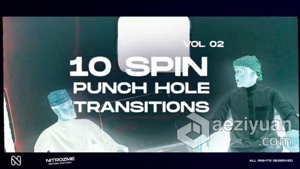 AE模板-蒙版自旋转过渡效果AE模板下载 Punch Hole Spin Transitions Vol. 02蒙版,下载,transition - AE资源网 www.aeziyuan.com