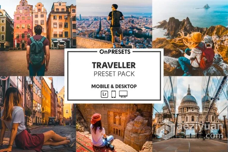 旅拍橙蓝色系电影风光人像Lightroom预设 OnPresets- TRAVELLER电影,风光,人像,lightroom,预设 - AE资源网 www.aeziyuan.com