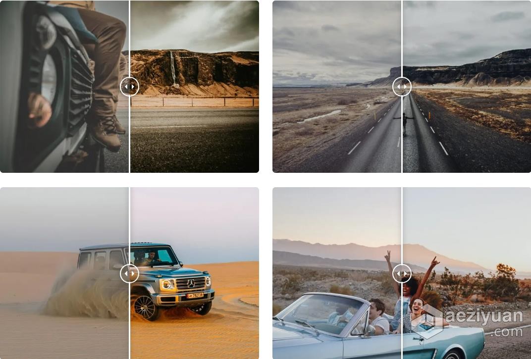 自驾公路旅拍后期调色Lightroom预设 OnPresets - ROAD TRIP自驾,公路,lightroom,预设,road - AE资源网 www.aeziyuan.com