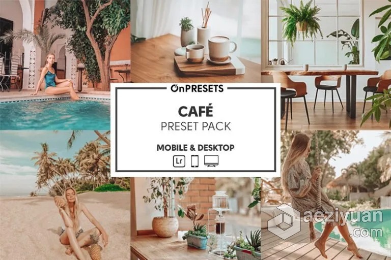 咖啡暖色调胶片人像调色Lightroom预设 OnPresets - CAFé - AE资源网 www.aeziyuan.com