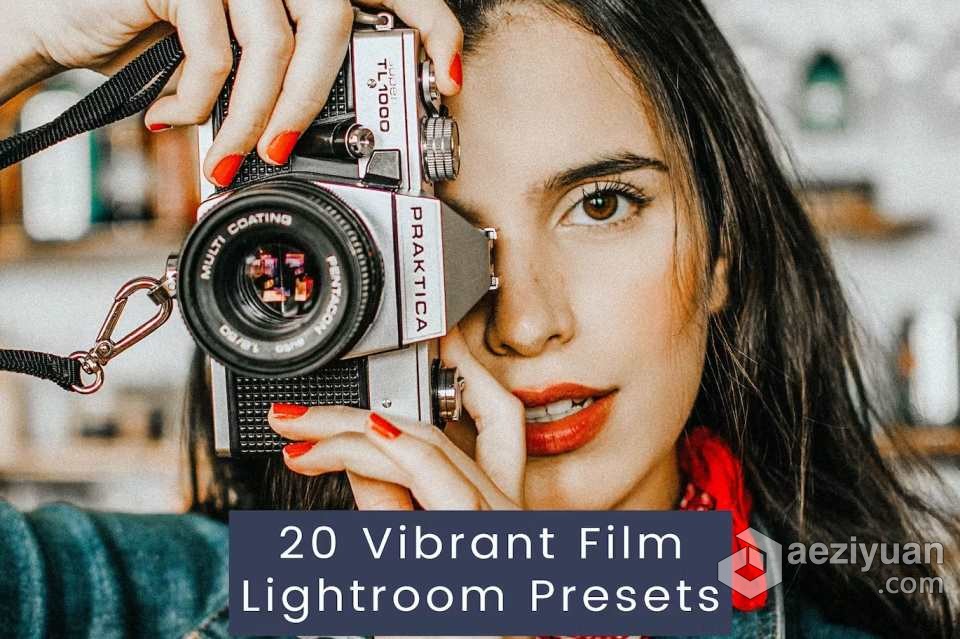 20个充满活力的电影胶片Lightroom预设 Vibrant Film Lightroom Presets电影胶片,lightroom,预设,vibrant,film - AE资源网 www.aeziyuan.com