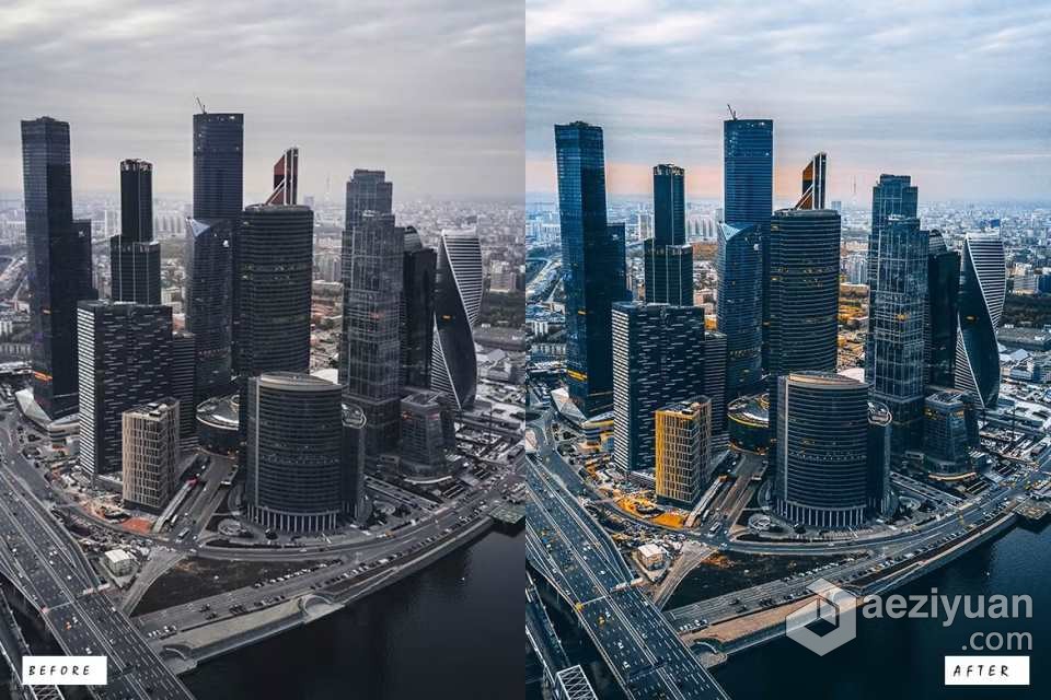 25个城市风光摄影调色LR预设 25 Cityscape Photography Lightroom Presets调色,预设,photography,lightroom - AE资源网 www.aeziyuan.com