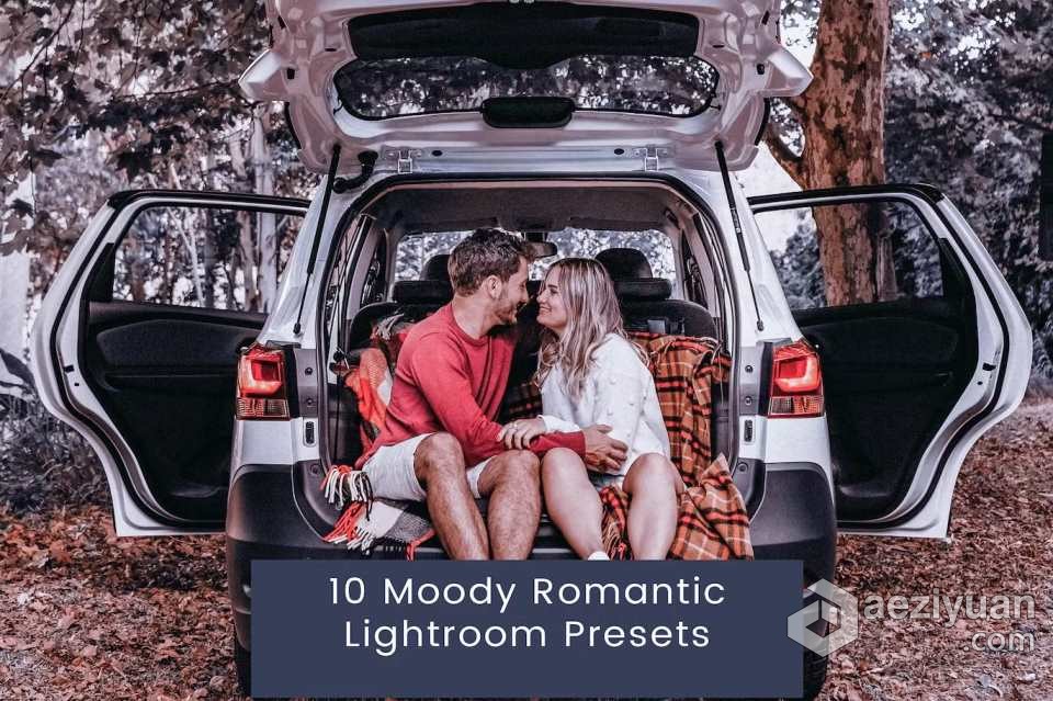 喜怒无常的浪漫人像Lightroom 预设10 Moody Romantic Lightroom Presets - AE资源网 www.aeziyuan.com