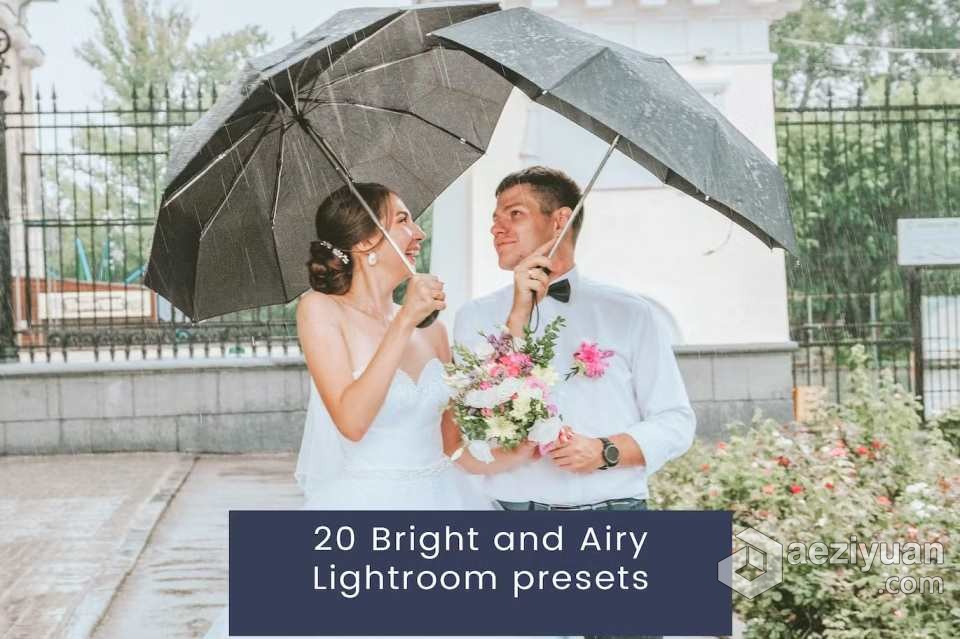 明亮通透婚礼人像Lightroom预设 20 Bright and Airy Lightroom presets明亮,通透,人像,lightroom,预设 - AE资源网 www.aeziyuan.com