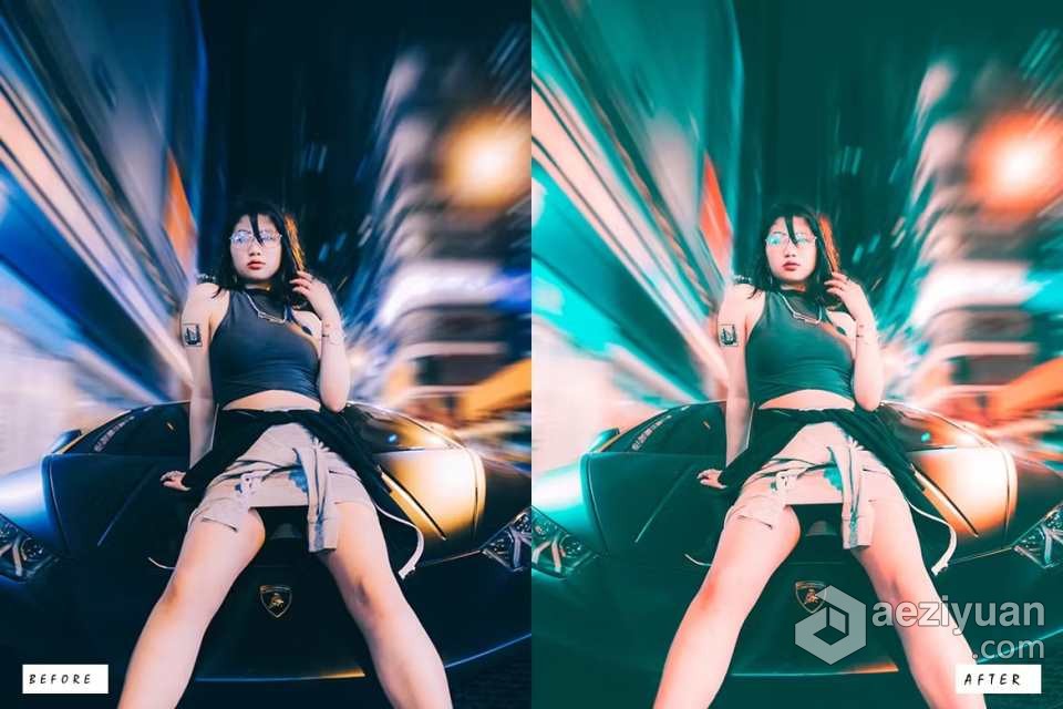 20个真正的霓虹灯人像Lightroom预设20 Real Neon Lightroom Presets真正,霓虹灯,人像,lightroom,预设 - AE资源网 www.aeziyuan.com