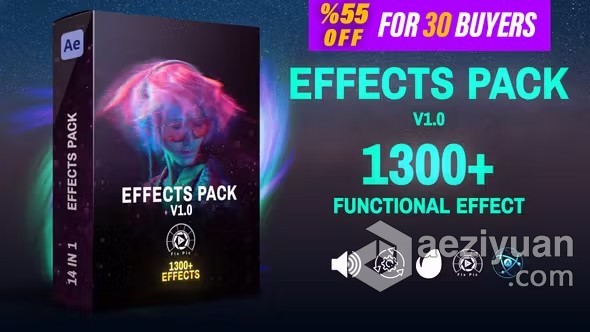 AE脚本预设包-Effects Pack预设包1300+包括转场特效调色预设 AtomX版预设包下载脚本,预设,包括,转场,特效 - AE资源网 www.aeziyuan.com