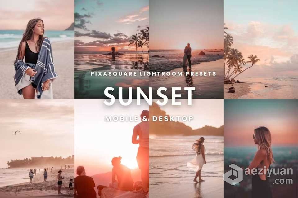 梦幻日落人像摄影Lightroom预设 Sunset Lightroom Presets梦幻,lightroom,预设,sunset - AE资源网 www.aeziyuan.com