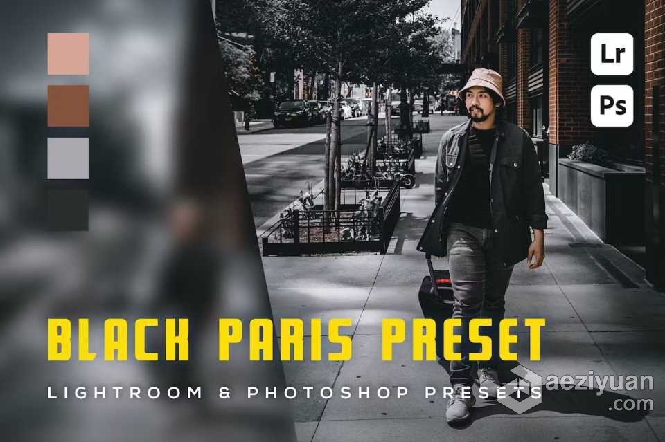 巴黎城市街拍电影人像Lightroom预设  Black Paris Preset Lightroom巴黎,人像,lightroom,预设,black - AE资源网 www.aeziyuan.com