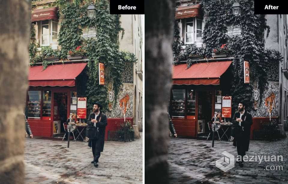 巴黎城市街拍电影人像Lightroom预设  Black Paris Preset Lightroom巴黎,人像,lightroom,预设,black - AE资源网 www.aeziyuan.com