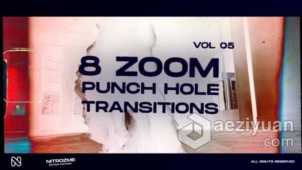 AE模板-故障缩放过渡AE模板下载 Punch Hole Zoom Transitions Vol. 05ae模板,故障,过渡,下载,transition - AE资源网 www.aeziyuan.com