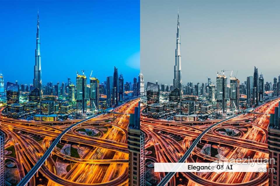 迪拜城市风光AI人工智能Lightroom预设及电影视频调色LUT预设 Dubai Lightroom Presets and LUTs迪拜,城市风光,人工智能,lightroom,预设 - AE资源网 www.aeziyuan.com