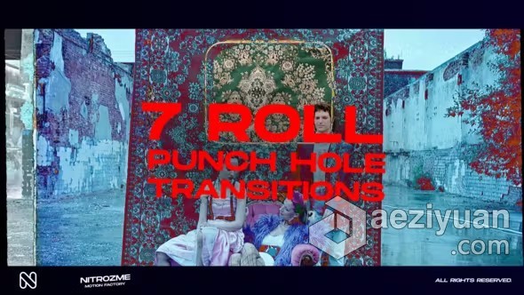 AE模板-冲孔紊乱视频转场AE模板下载 Punch Hole Roll Transitions Vol. 01紊乱,视频,转场,ae模板,下载 - AE资源网 www.aeziyuan.com