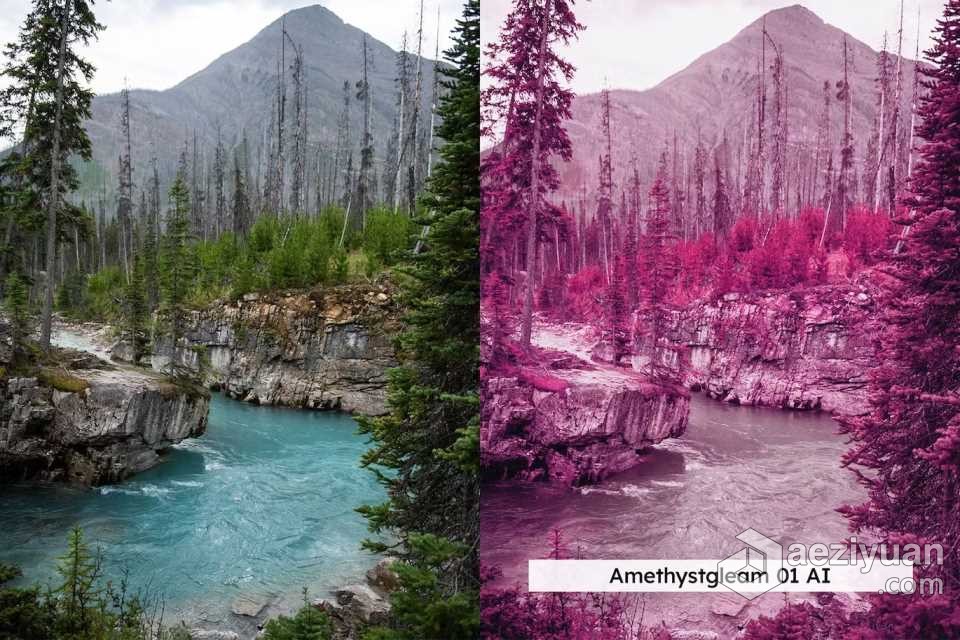 旅拍红外电影风光AI人工智能Lightroom预设及电影调色LUT设 Vivid Infrared 20 Lightroom and luts红外,电影,风光,人工智能,lightroom - AE资源网 www.aeziyuan.com